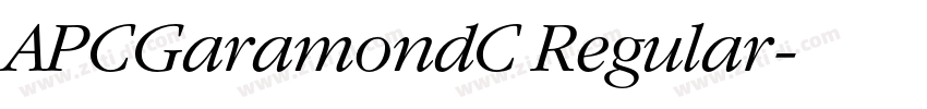 APCGaramondC Regular字体转换